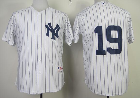 New York Yankees 19# mlb white Jersey