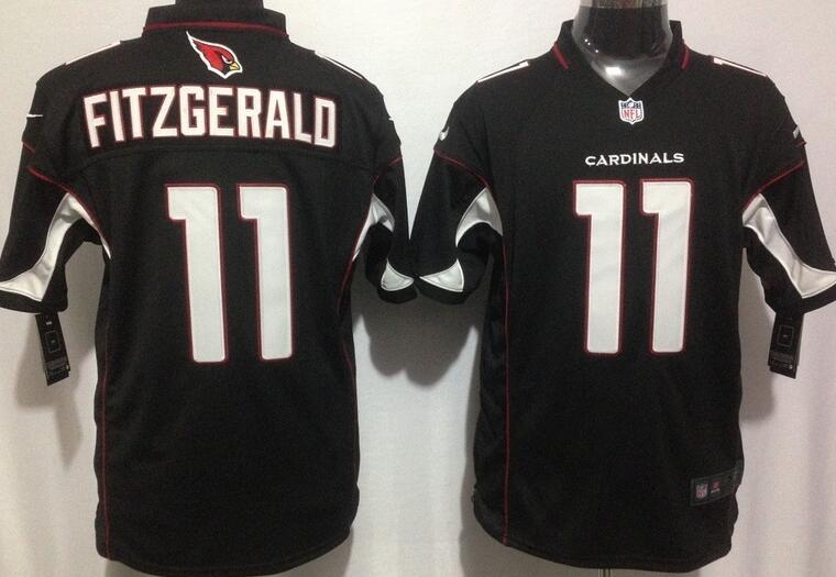 Nike 11 Arizona Cardinals Larry Fitzgerald black game NFL Jerseys