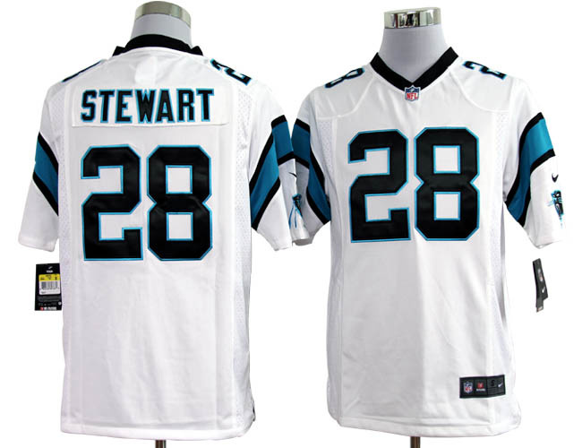 Nike 28 Carolina Panthers Jonathan Stewart Game NFL Jerseys White