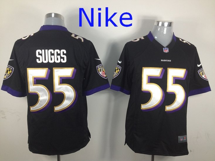 Nike 55 Baltimore Ravens Terrell Suggs Game Jerseys Black NFL