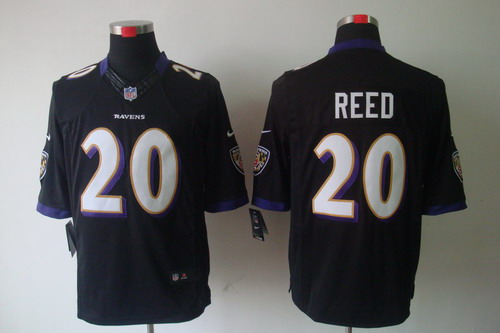 Nike Baltimore Ravens 20 Ed Reed Limited Black NFL Jerseys