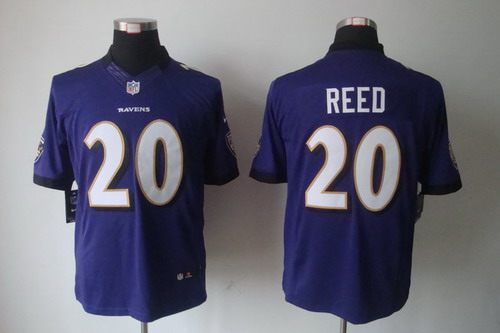 Nike Baltimore Ravens 20 Ed Reed Limited Purple NFL Jerseys