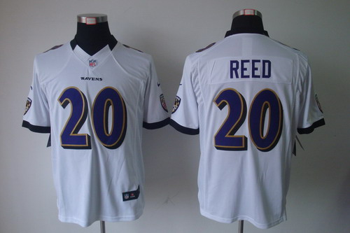 Nike Baltimore Ravens 20 Ed Reed Limited White NFL Jerseys