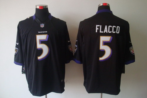 Nike Baltimore Ravens 5 Joe Flacco Limited Black NFL Jerseys
