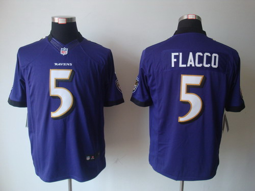 Nike Baltimore Ravens 5 Joe Flacco Limited Purple NFL Jerseys