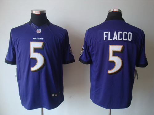 Nike Baltimore Ravens 5 Joe Flacco Limited Purple NFL Jerseys