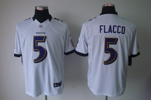 Nike Baltimore Ravens 5 Joe Flacco Limited White NFL Jerseys