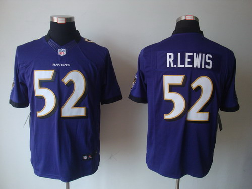 Nike Baltimore Ravens 52 Ray Lewis Limited Purple NFL Jerseys