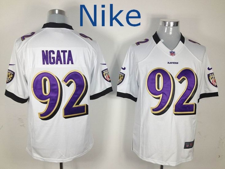 Nike Baltimore Ravens 92 Haloti Ngata Game White NFL Jerseys