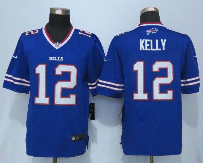Nike Buffalo Bills 12 Kelly Blue Limited nfl Jerseys