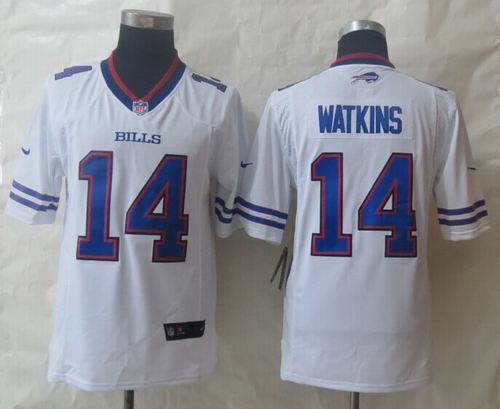 Nike Buffalo Bills 14 Watkins White Limited Jerseys