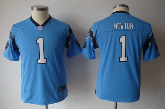 Nike Carolina Panthers 1 Cam Newton  Skyblue NFL Kid youth Jerseys