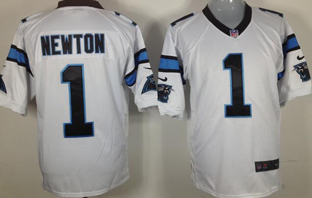 Nike Carolina Panthers 1 Cam Newton Game White NFL Jerseys