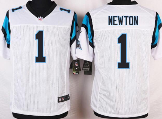 Nike Carolina Panthers 1 Cam Newton white nfl elite jerseys