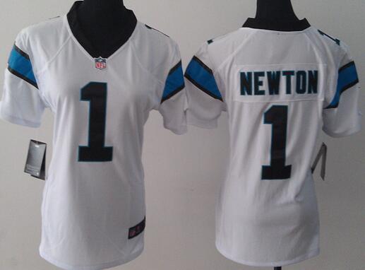 Nike Carolina Panthers 1 Cam Newton white women football Jerseys