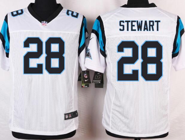 Nike Carolina Panthers 28 Jonathan Stewart Elite White NFL Jerseys