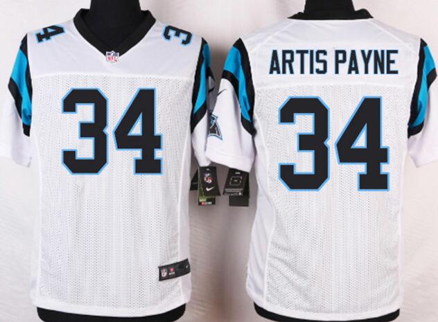 Nike Carolina Panthers 34 Artis-Payne white elite NFL Jersey