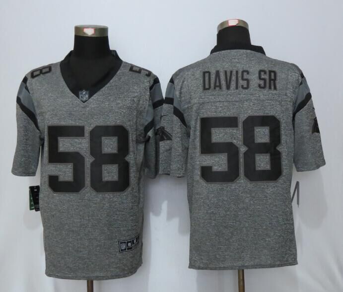 Nike Carolina Panthers 58 Davis sr Gray Stitched Gridiron Gray Limited Jersey