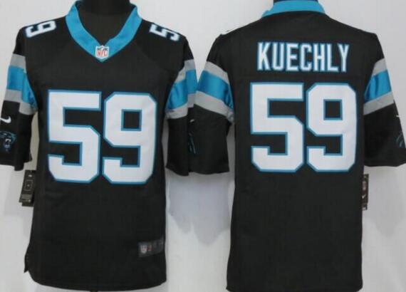 Nike Carolina Panthers 59 Kuechly Black Limited Jerseys