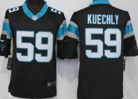 Nike Carolina Panthers 59 Kuechly Black Limited Jerseys