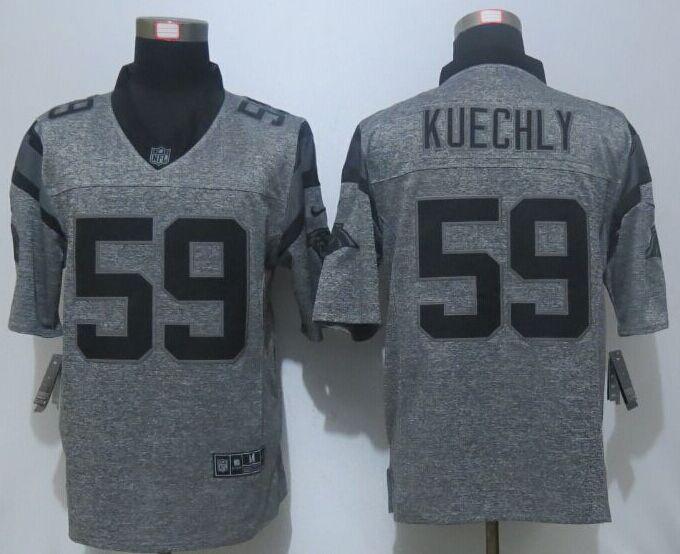 Nike Carolina Panthers 59 Kuechly Gray Men Stitched Gridiron Gray Limited Jersey