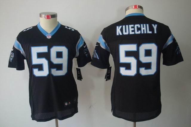 Nike Carolina Panthers 59 Luke Kuechly Elite Black NFL Kid youth Jerseys