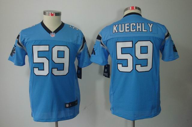 Nike Carolina Panthers 59 Luke Kuechly Elite Blue NFL Kid youth Jerseys