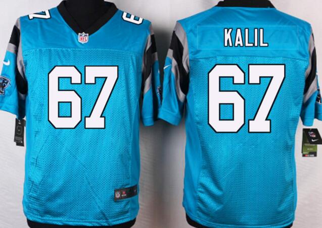 Nike Carolina Panthers 67 Kalil Blue Colors Elite Jerseys