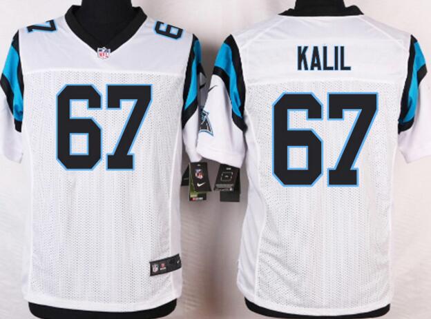 Nike Carolina Panthers 67 Kalil white Colors Elite Jerseys