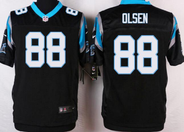 Nike Carolina Panthers 80 Greg Olsen elite black nfl jerseys