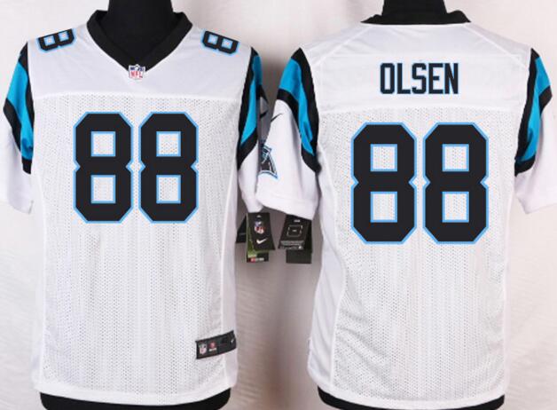 Nike Carolina Panthers 80 Greg Olsen elite white nfl jerseys