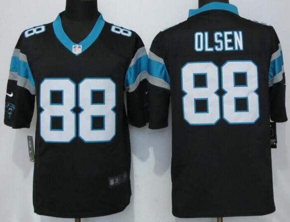 Nike Carolina Panthers 88 Olsen Black Limited Jerseys
