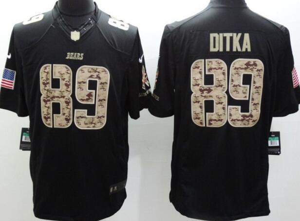 Nike Chicago Bears 89 Ditka black Limited Jerseys