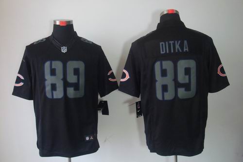 Nike Chicago Bears 89 Mike Ditka Impact Limited Black NFL Jerseys