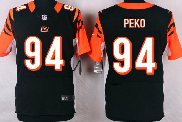 Nike Cincinatti Bengals 94 Domata Peko black orange men elite nfl football jerseys