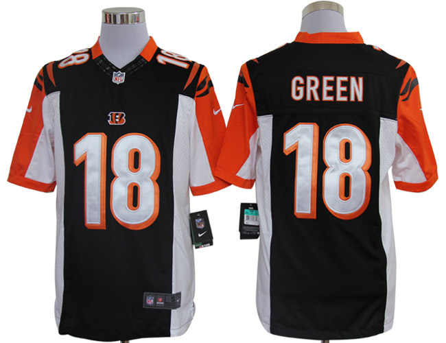 Nike Cincinnati Bengals 18 A.J. Green Limited Black NFL Jerseys