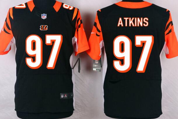 Nike Cincinnati Bengals 97 Geno Atkins Elite men black NFL football Jerseys