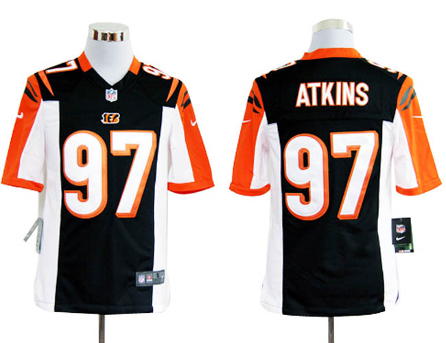 Nike Cincinnati Bengals Geno Atkins 97 Elite Black NFL Jerseys