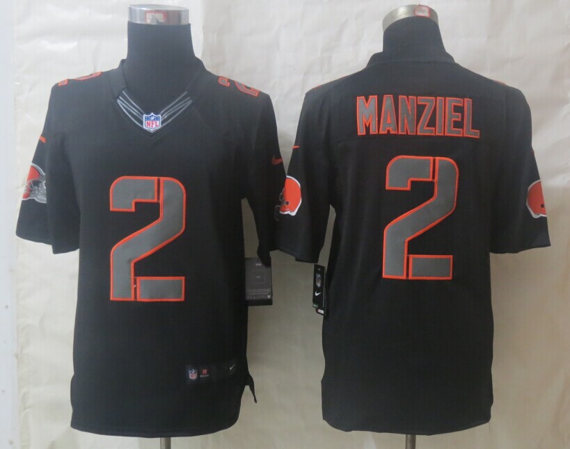 Nike Cleveland Browns 2 Manziel Impact Limited Black Jerseys