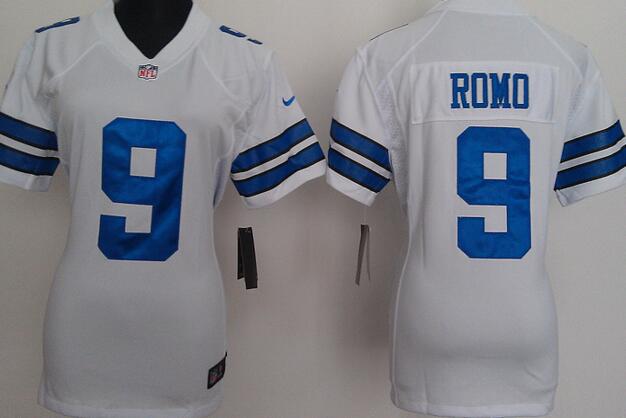 Nike Dallas Cowboys  9 Tony Romo white women football jerseys
