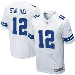 Nike Dallas Cowboys 12 STAUBACH white ELite nfl Jerseys