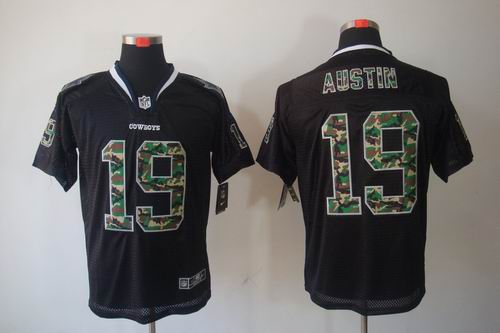 Nike Dallas Cowboys 19 Miles Austin Elite Black Camo NFL Jerseys