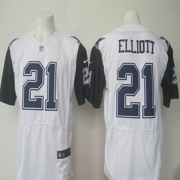 Nike Dallas Cowboys 21 Ezekiel Elliott white elite NFL football Jersey