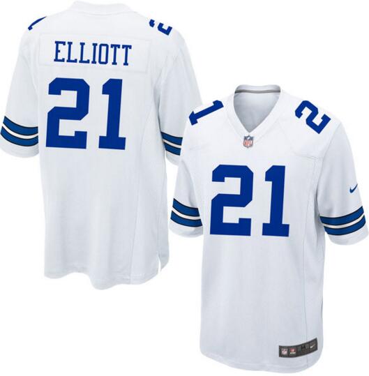 Nike Dallas Cowboys 21 Ezekiel Elliott white kids youth  NFL Jersey