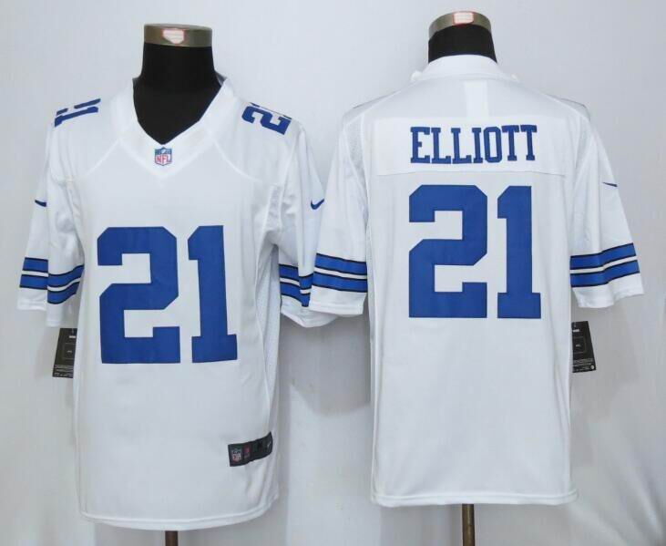 Nike Dallas Cowboys 21 Ezekiel Elliott white limited NFL Jersey