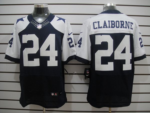 Nike Dallas Cowboys 24 Morris Claiborne Elite Blue Thankgivings NFL Jerseys