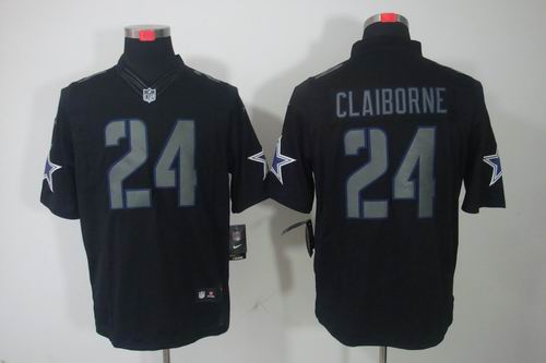 Nike Dallas Cowboys 24 Morris Claiborne Impact Limited Black NFL Jerseys