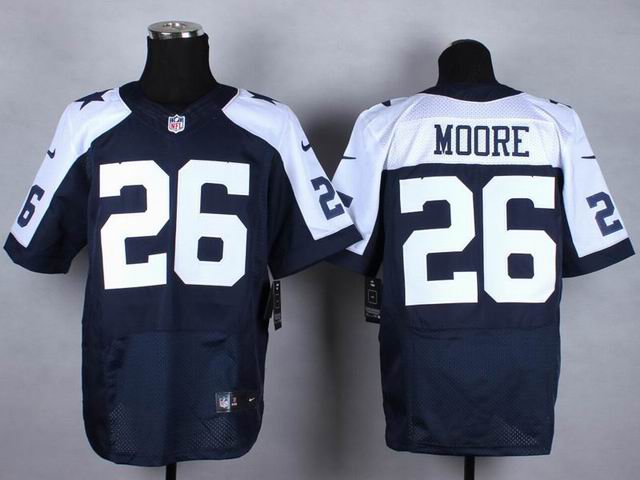 Nike Dallas Cowboys 26 Sterling Moore thankgiving Blue elite NFL Jerseys