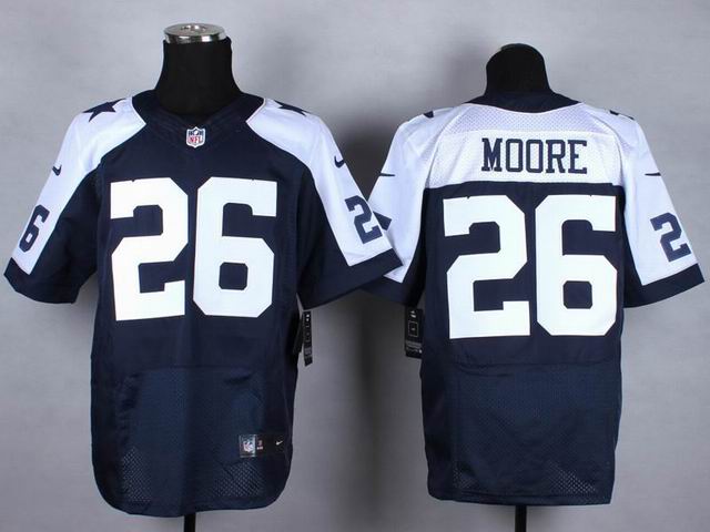 Nike Dallas Cowboys 26 Sterling Moore thankgiving Blue elite NFL Jerseys