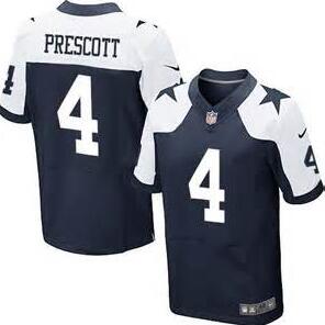 Nike Dallas Cowboys 4 Dak Prescott Thankgivings dark Blue NFL elite jersey